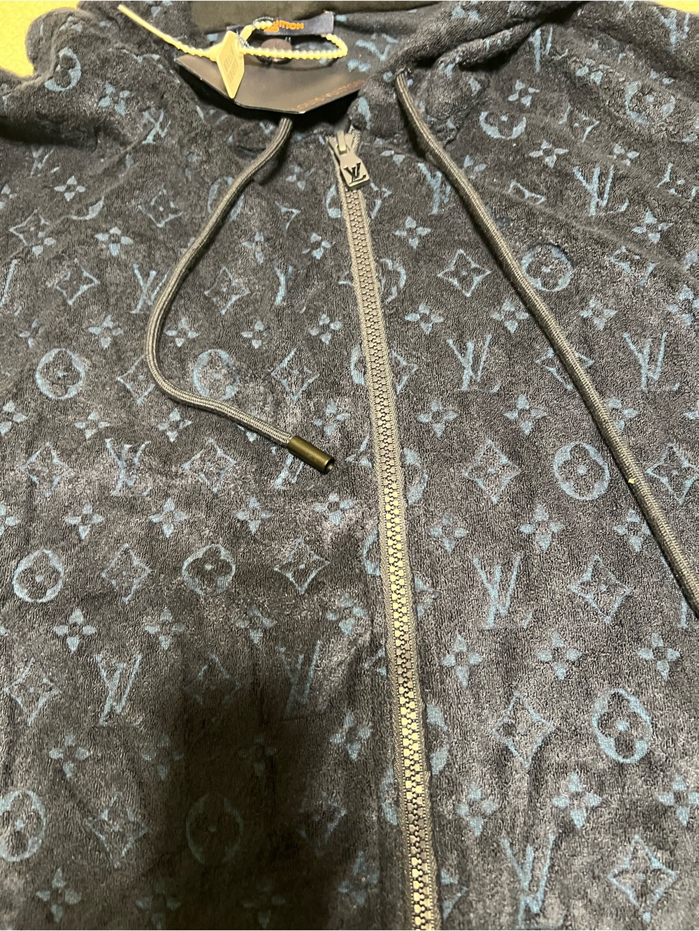 XXL Louis Vuitton Navy Monogram Zip Hoodie - Picture 2 of 3
